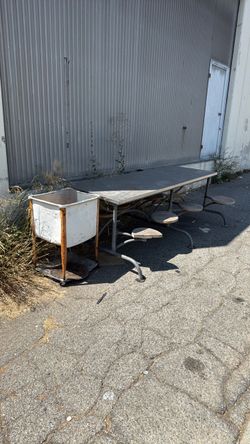 FREE prison table with swing stools and wash basin