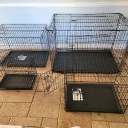 NEW IN BOX!  2 Door Portable Dog Crates & Tray Sm'md $40/ Med'lrg $50/ L'xl $60/ Xl'xxl $80/ Xxl'xxxl $100 Jaulas Nuevos Folsable Pet Cages / Kennels 