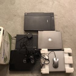 4 Laptops And 1 Scanner (both Don’t Work / For Parts Only)