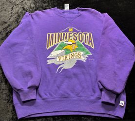 Men XL Vintage 1993 Minnesota Vikings Russel Athletic Crewneck Sweater