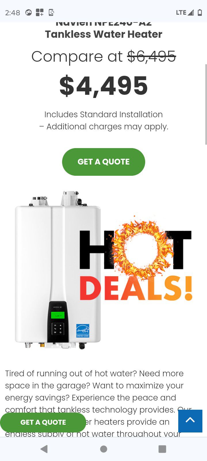 Tankless Water Heaters 