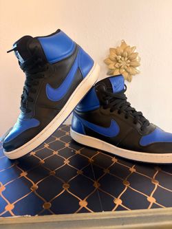 Nike High-Top Sneakers Black and Royal Blue