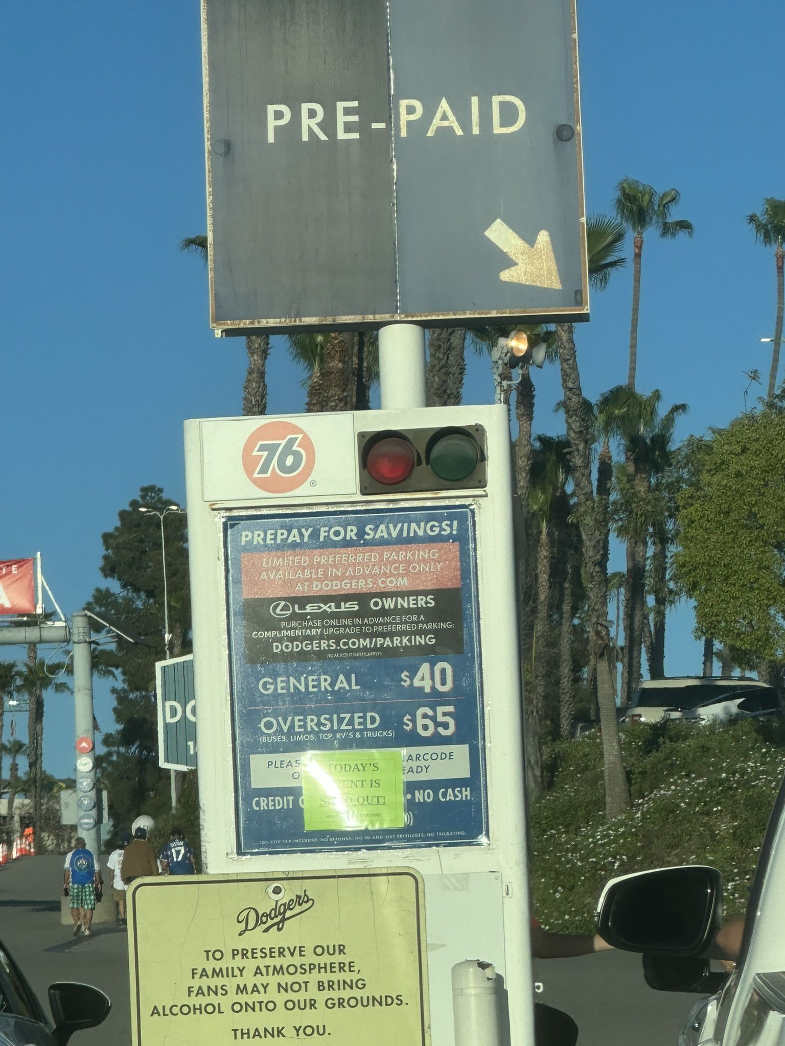 GA Parking Pass - Dodgers vs Giants Saturday