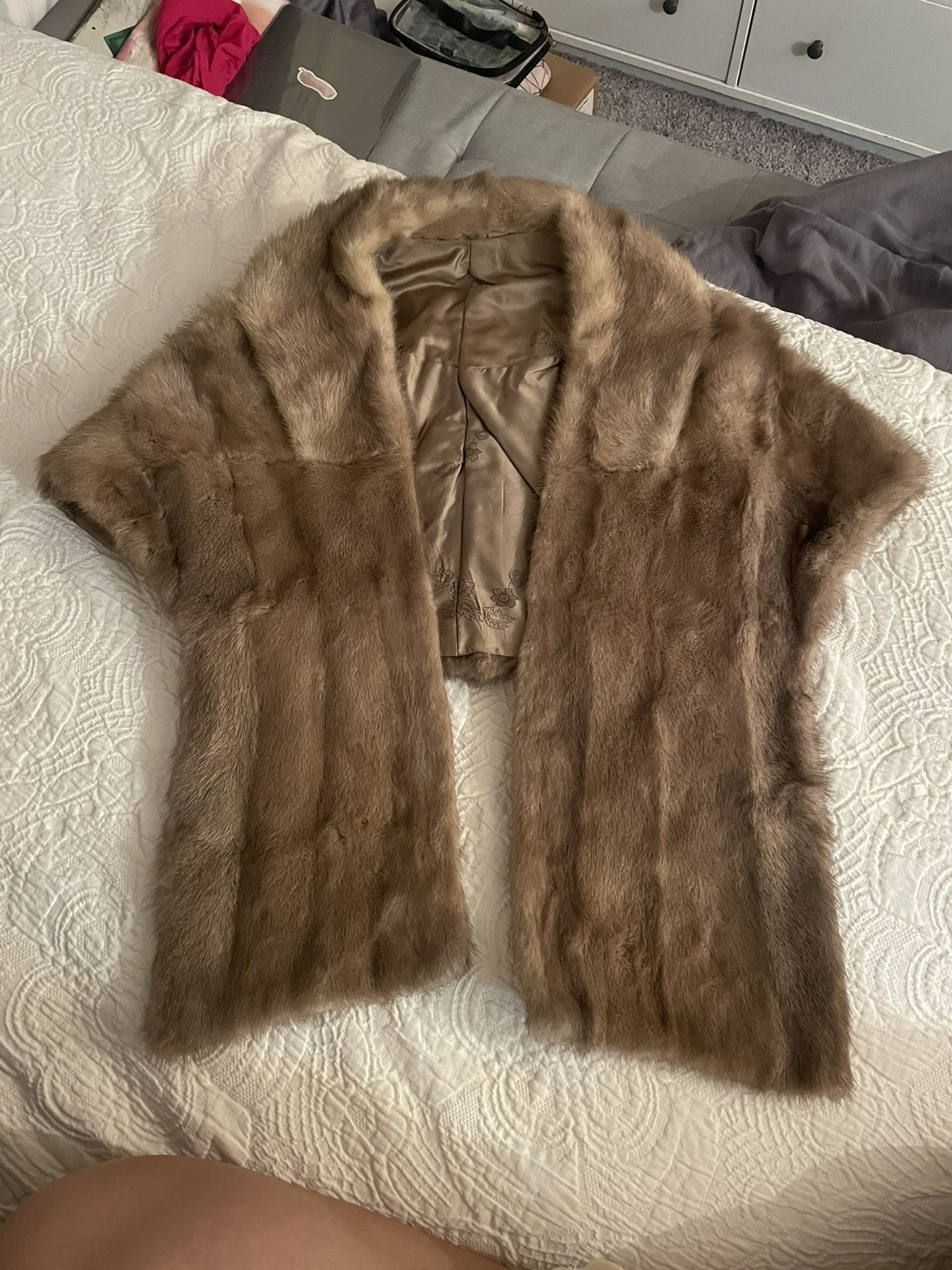 Real Genuine Fur Cover Up | Vintage Fur | Silk Lined With Pockets