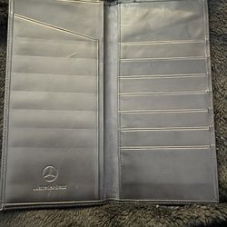 Mercedes Benz Black Leather Credit Card Wallet