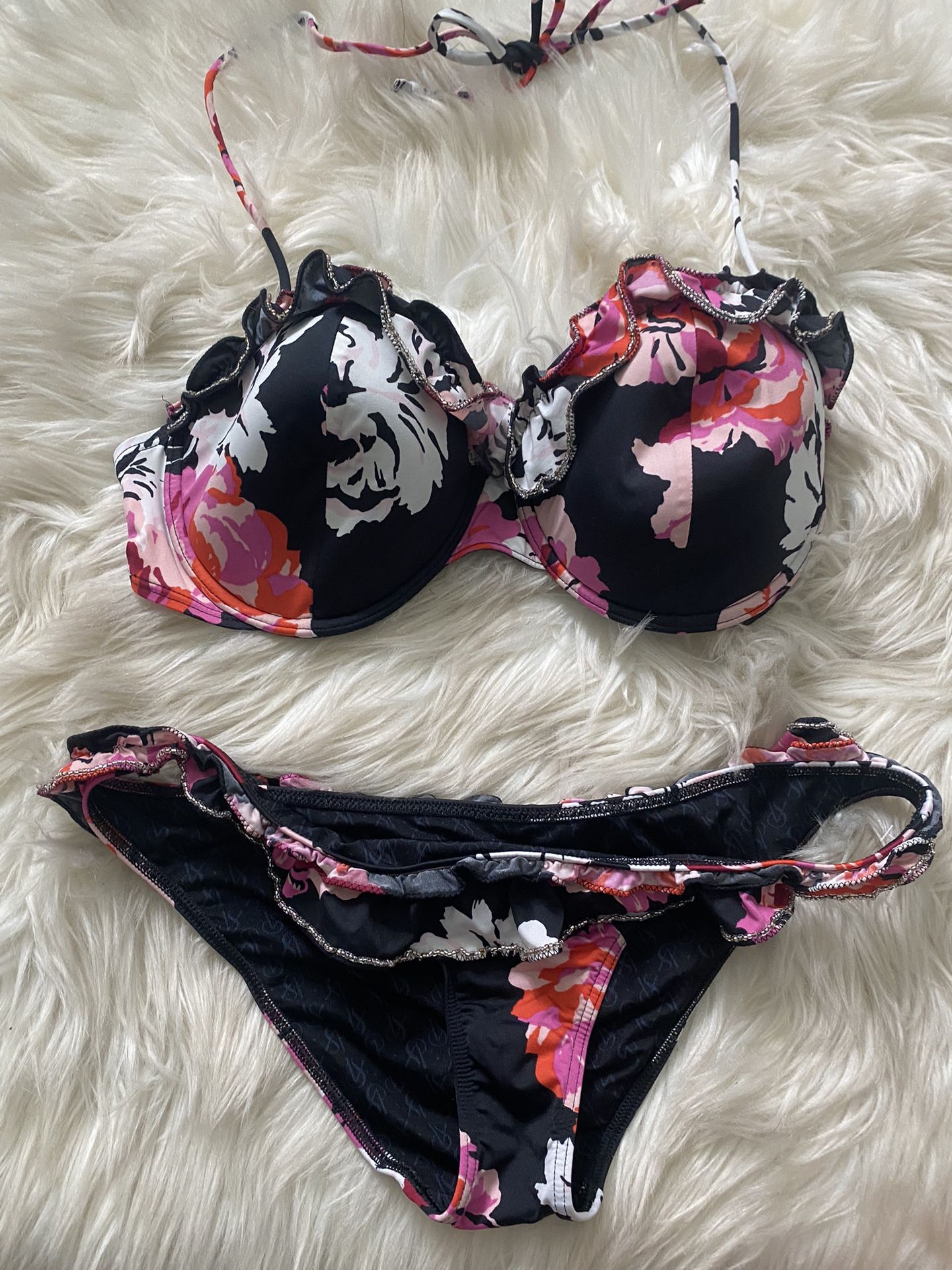 Victorias Secret Floral Ruffle Bikini