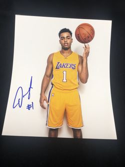 D’Angelo Russell signed 11X14 Photo