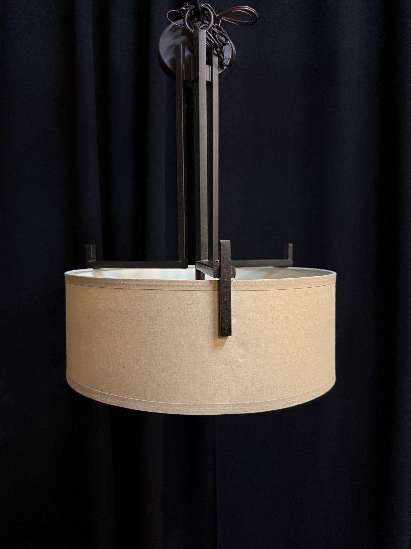 Pendant Light with Linen Shade