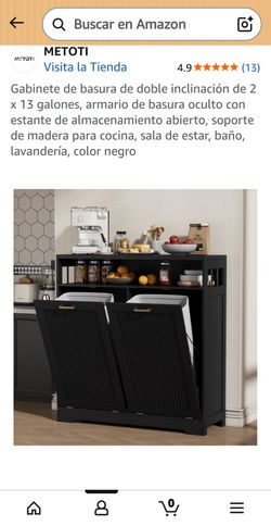 Doble cabinet for trash