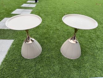 Pair of 2 Modern Tulip Side Tables heavy duty , metal , $60 for the set