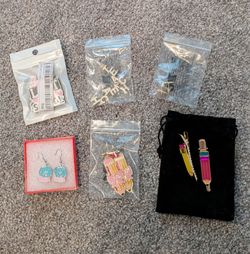 Teacher/School Earrings and Hair Clips
