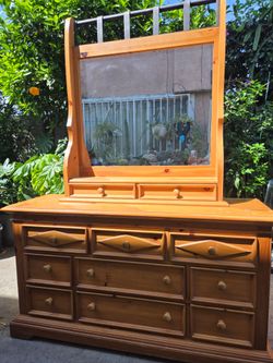 Wooden dresser and chest