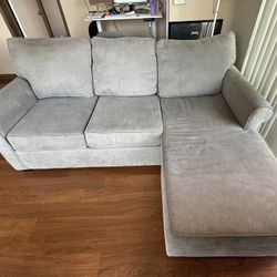 Living Spaces Gray Sectional Couch