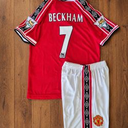 Beckham Man U Retro Jersey Kids Set