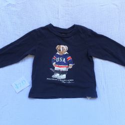 Polo Ralph Lauren Bear Long Sleeve Shirt 2T