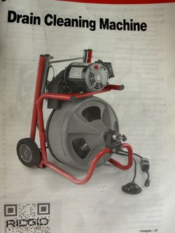 Ridgid Drain Cleaning Machine