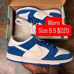 Size 9.5 “Blue Spark” Nike SB Dunk Low
