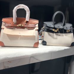 L-uxury B-a-b  , Leather, “B-IRKIN “ 25”