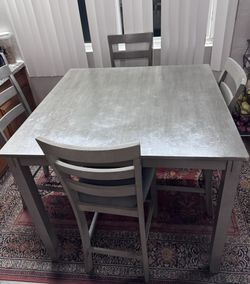 Dining Table ( Counter Height) With 4 Chairs