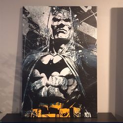 Batman Canvas Artwork - 24” X 36”