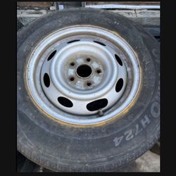1 X 225/70r15 5x4.5 5x114.3 Stock Tacoma Civic Camry Crv rim Wheel Tire!!!!!