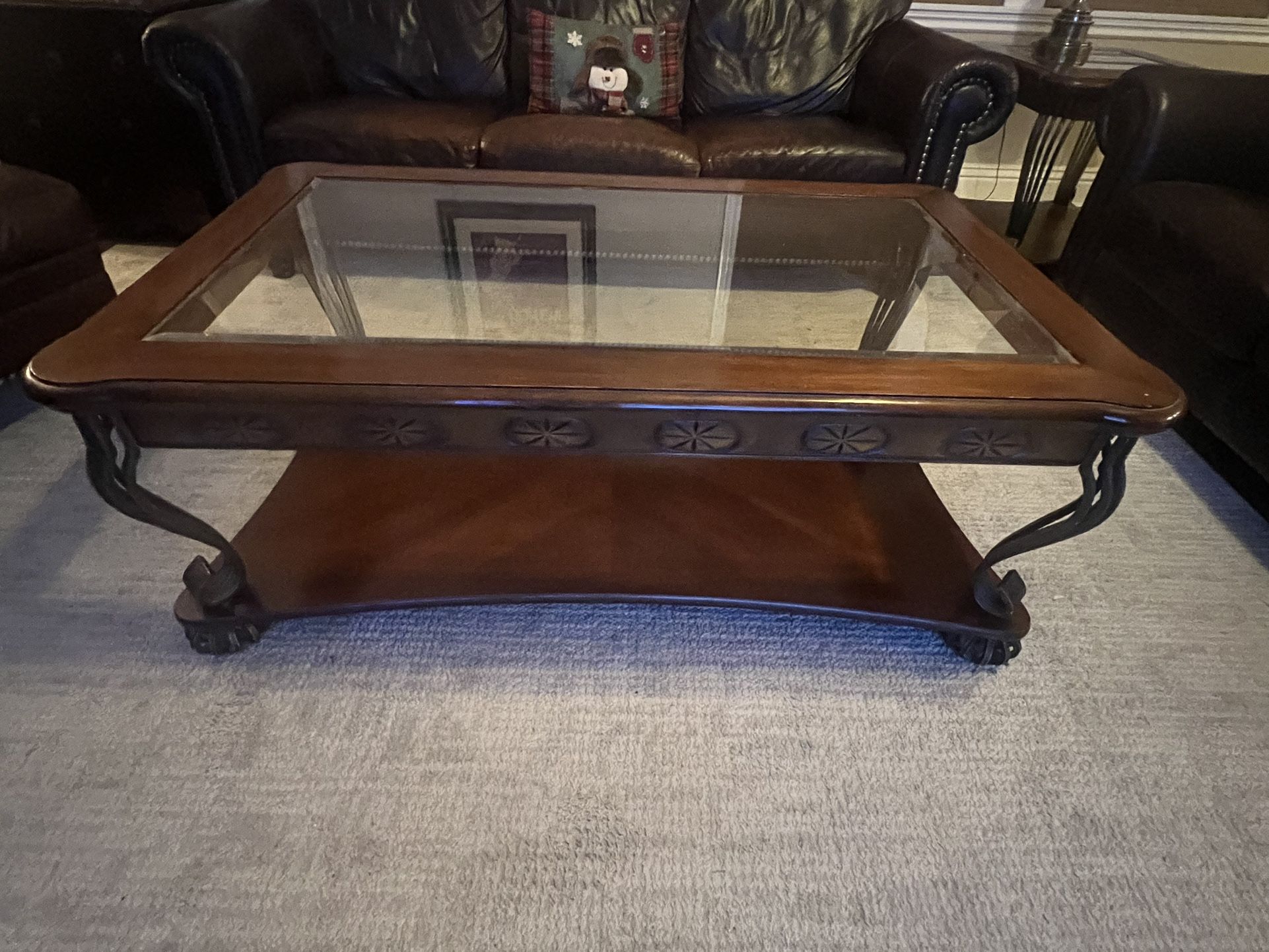 Large Coffee, End And Sofa Table/credenza