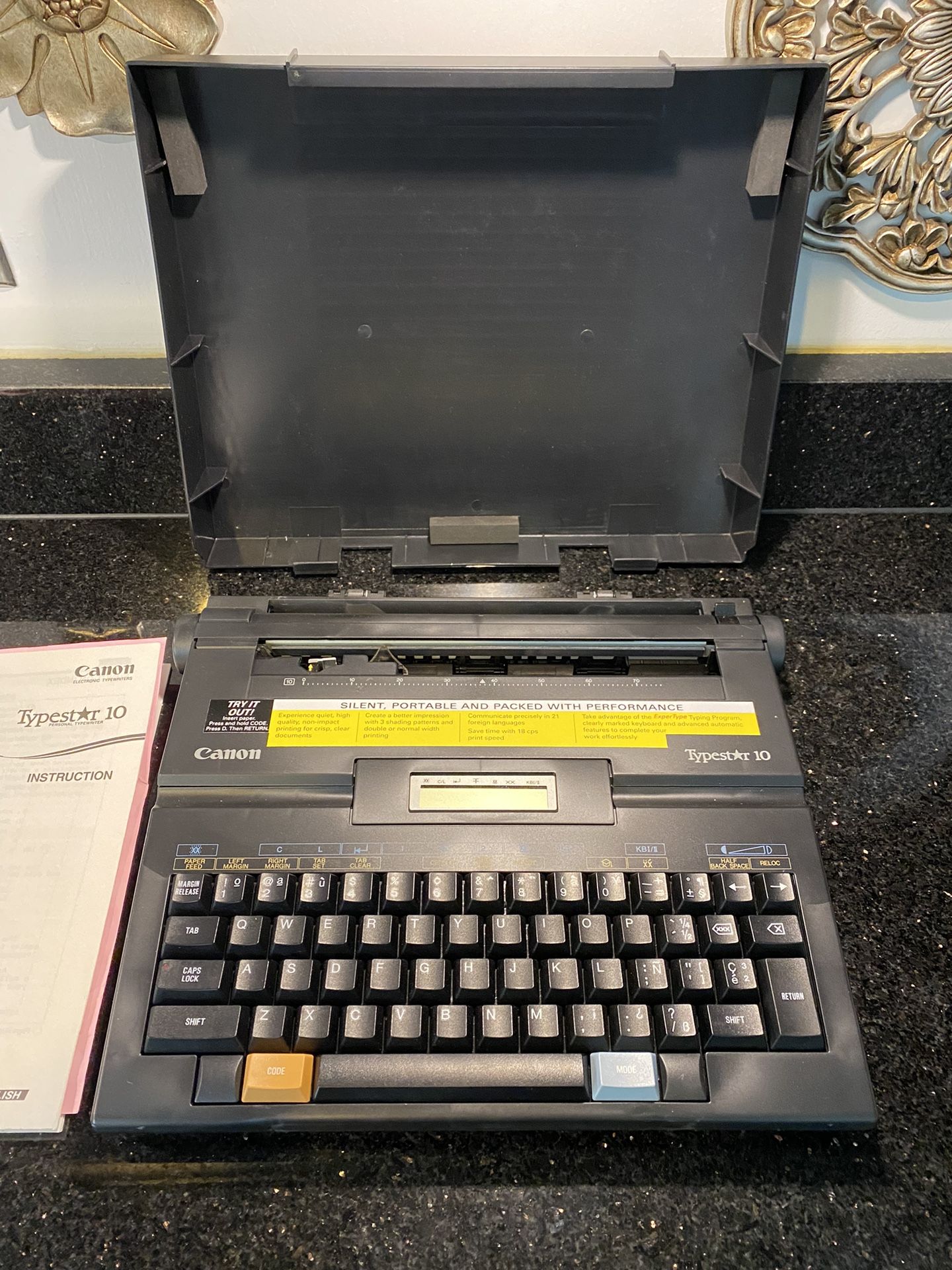 Canon TypeStar 10 Battery Operated Silent & Portable Typewriter + Ribbon