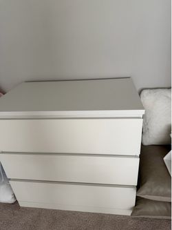 IKEA white 3 drawer dresser