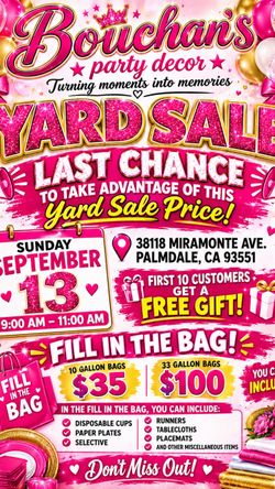 Party decor sale