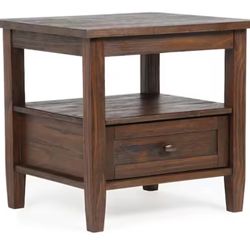 New in the box Simpli Home Rectangle Transitional End Table