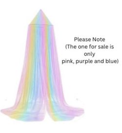 Princess Rainbow Bed Canopy Hanging Dome Mosquito Net Tent for Girls Room Decor