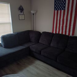 Sectional Sofa (Navy Gray)