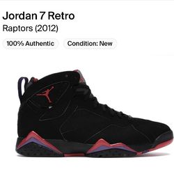 Jordan 7 Retro Raptors (2012) Lightly Used Size 10.5