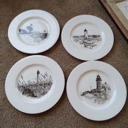 Bone China Light House Plates