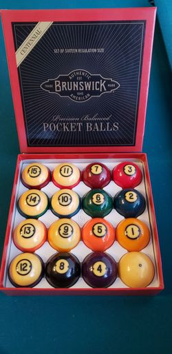 Brunswick Centennial Vintage Billiard Pocket Balls