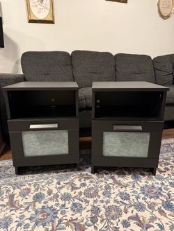 Set of 2 IKEA BRIMNES Nightstands – Black