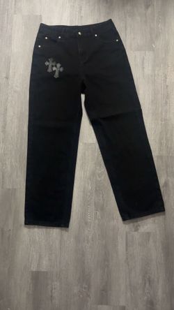 Chrome Hearts Cross Distressed Designer Jeans