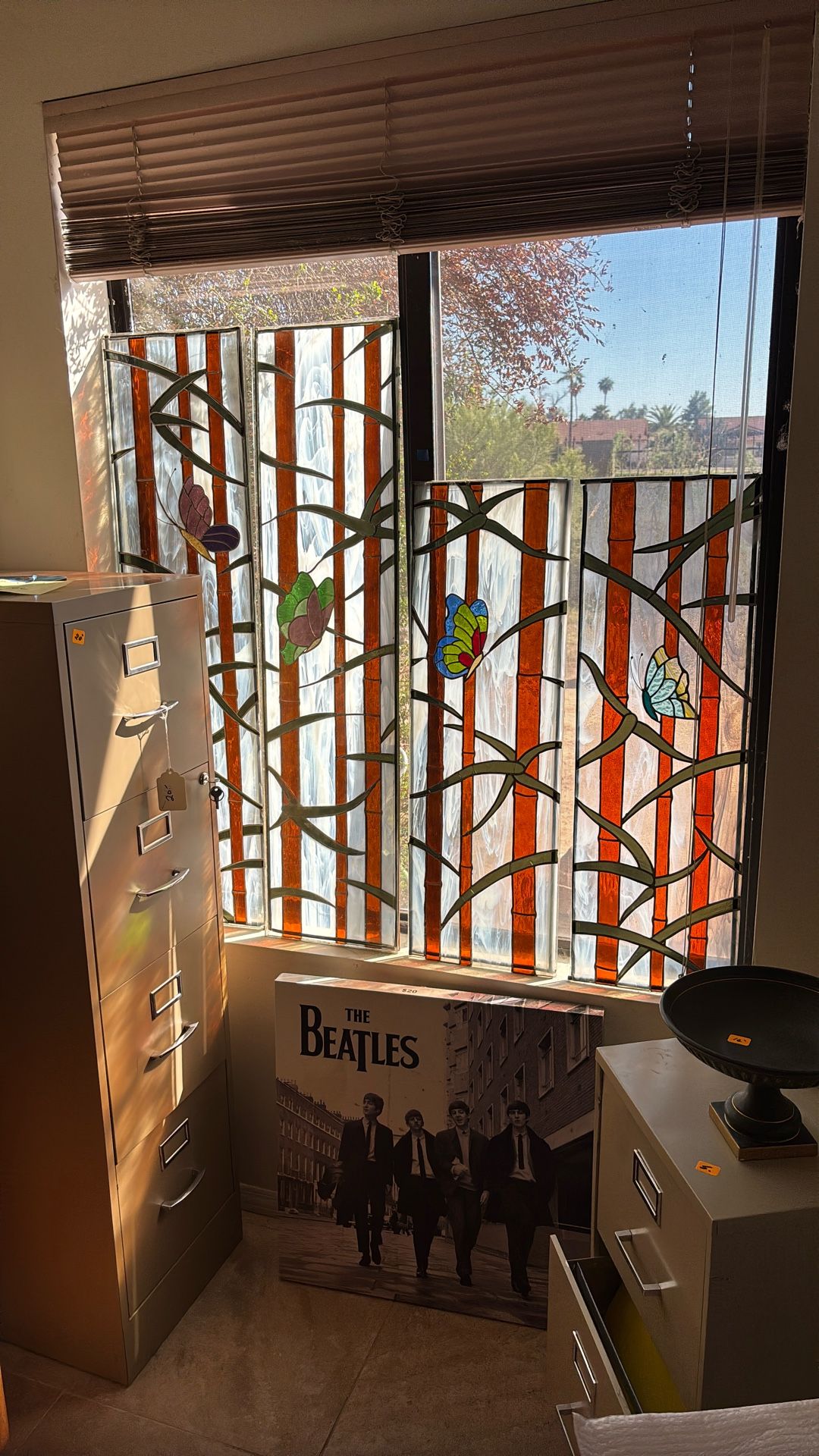 4 Pieces Of Stained Glass