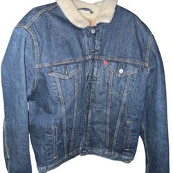 Levi’s Vintage Standard Truckers Sherpa Lined Denim Jacket -Size: Large