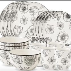 Dinnerware Set 16pc. Floral Bouquet
