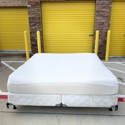 I am selling a metal base king bed with 2 box springs and its memory foam mattress in excellent condition. $400 for everything, home delivery availabl