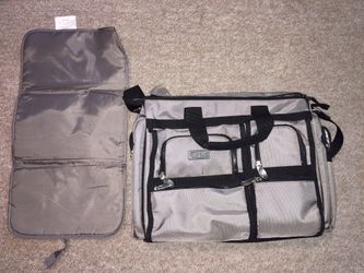 Silver diaper bag