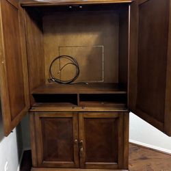 vintage solid wood tv stand/wardrobe
