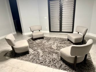 ✨ Modern Accent Chairs Set (4) – Elegant & Like New ✨