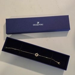 Swarovski Gold Star Of David Adjustable Bracelet