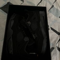 Black cats jordan 4s
