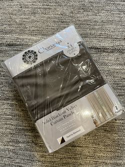 Charcoal Velvet Blackout Curtains 
