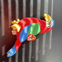 Ty Jabber the Parrot Beanie Baby – Colorful Macaw Plush w/ Tag