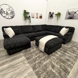 Navy Sectional Couch - Free Delivery 