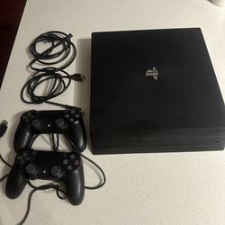 PS4 Pro 1TB W/ All Cords And Two Controllers 